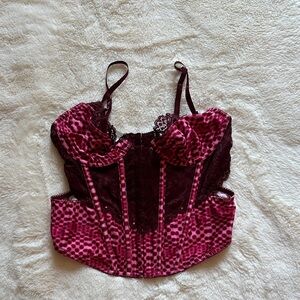 Urban Outfitters Pink and maroon Camisole